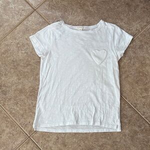 J. Crew Kids White Tee with Heart Detail